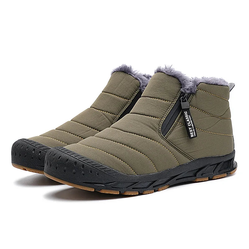 Men’s Fleece Lined Winter Boots Slip On