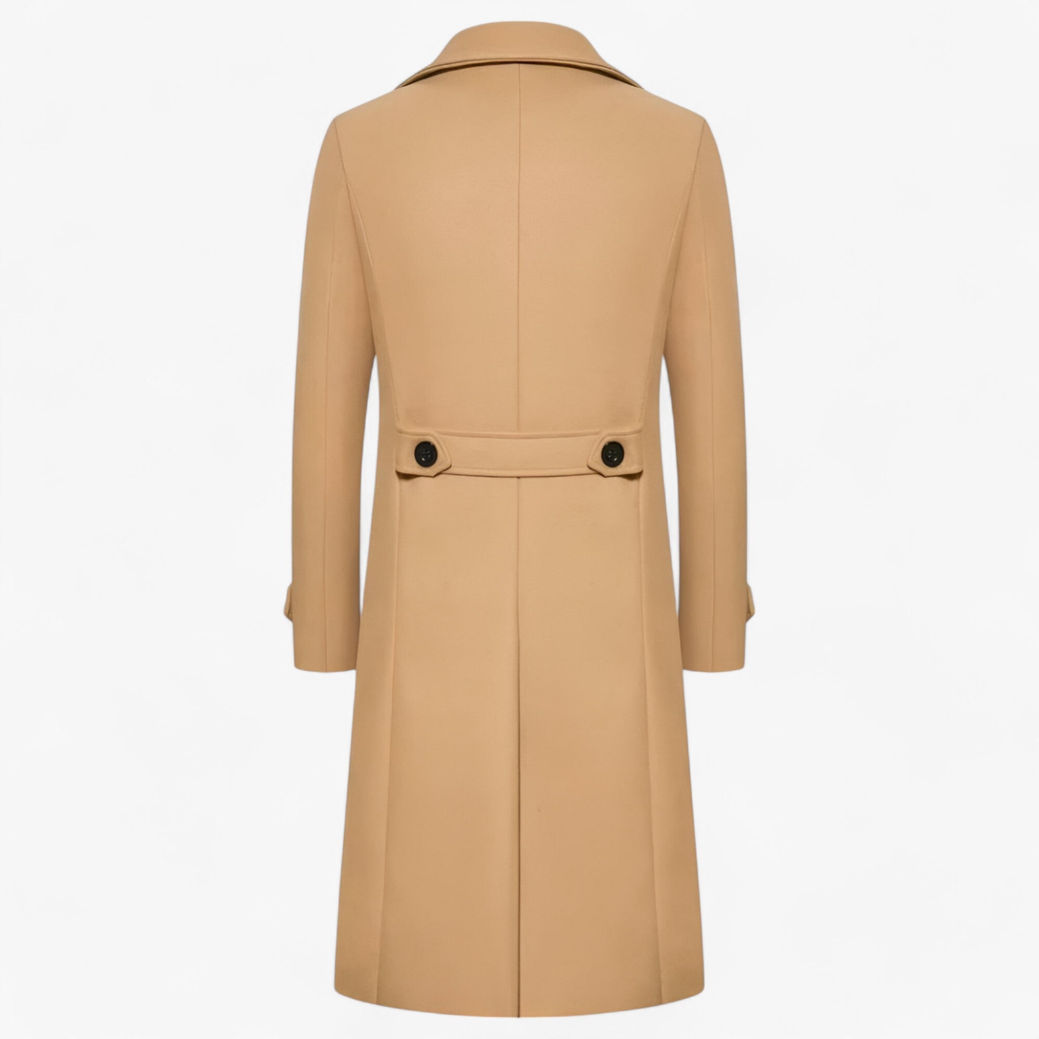 Men’s Long Wool Overcoat for Winter