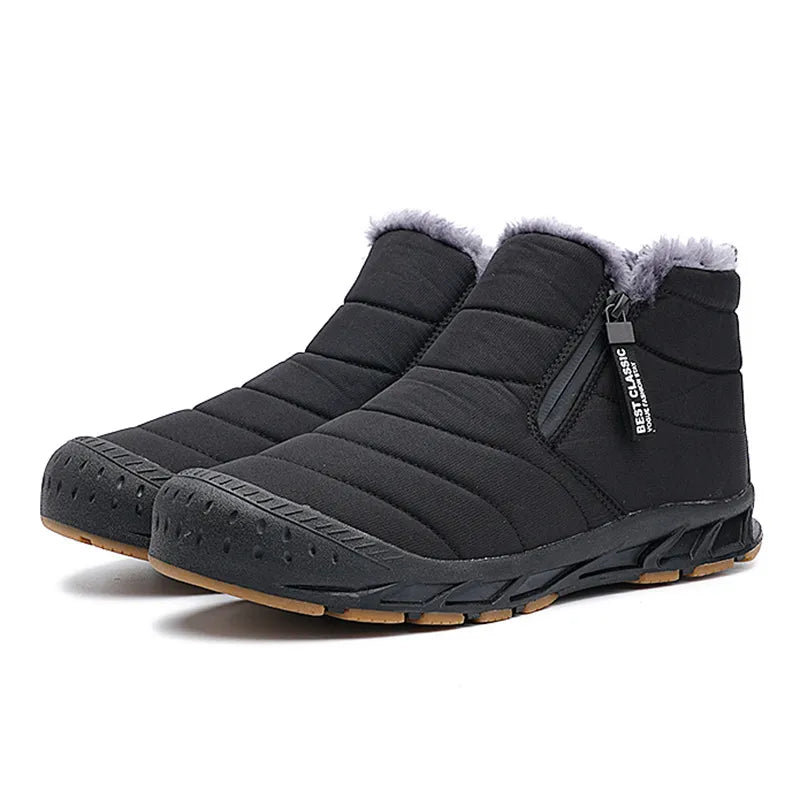 Men’s Fleece Lined Winter Boots Slip On