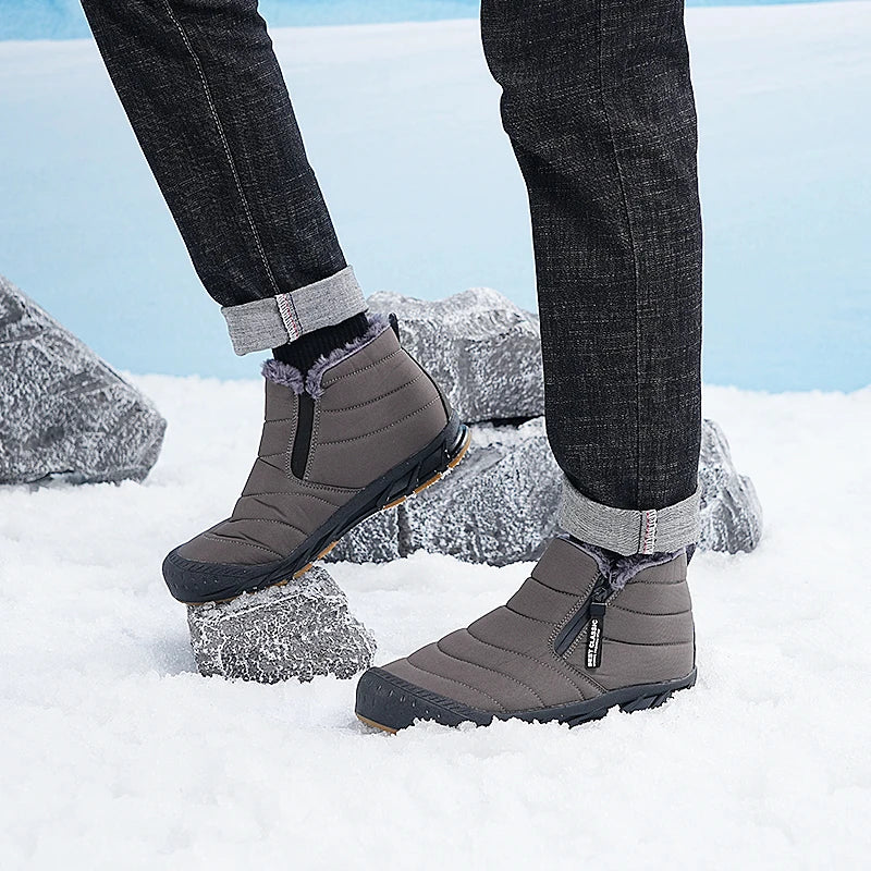 Men’s Fleece Lined Winter Boots Slip On