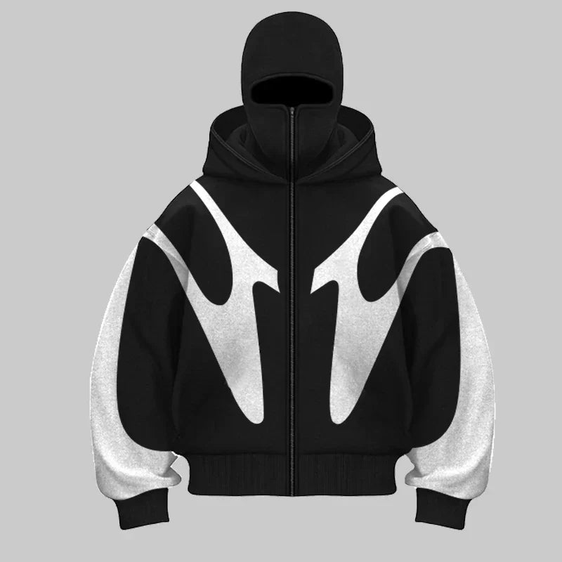 Men’s Zip Up Hoodie in Cotton Fleece for Winter