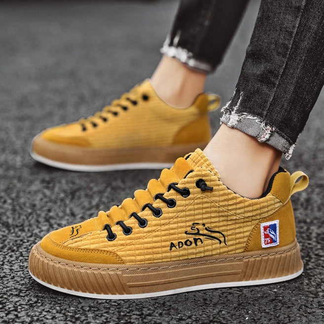 Men’s Casual Canvas Trainers with Cushioned Sole for Winter Wear