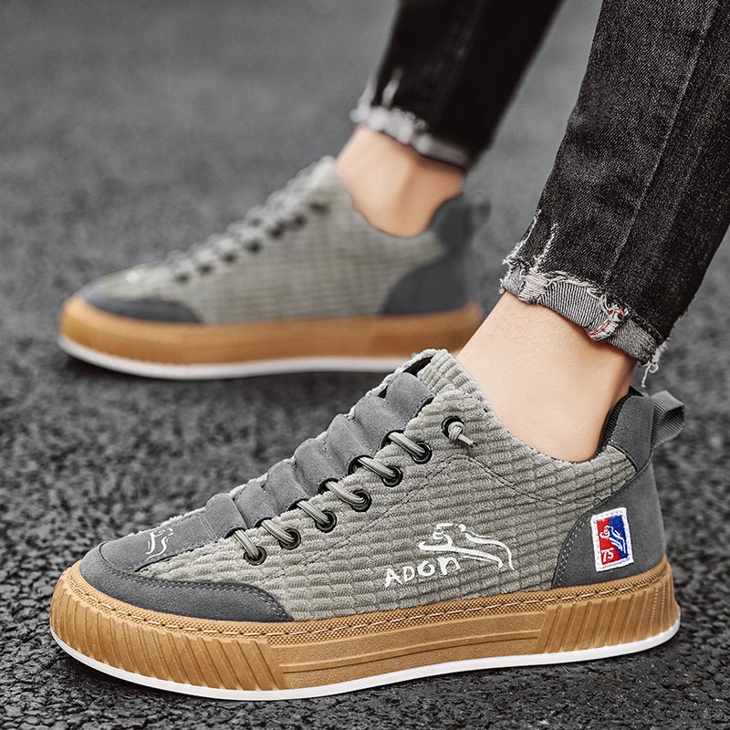 Men’s Casual Canvas Trainers with Cushioned Sole for Winter Wear