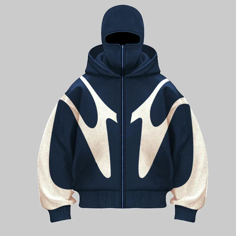Men’s Zip Up Hoodie in Cotton Fleece for Winter