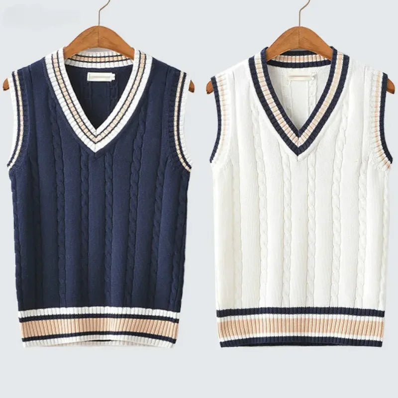 Men’s Wool Knit Sweater Vest for Winter