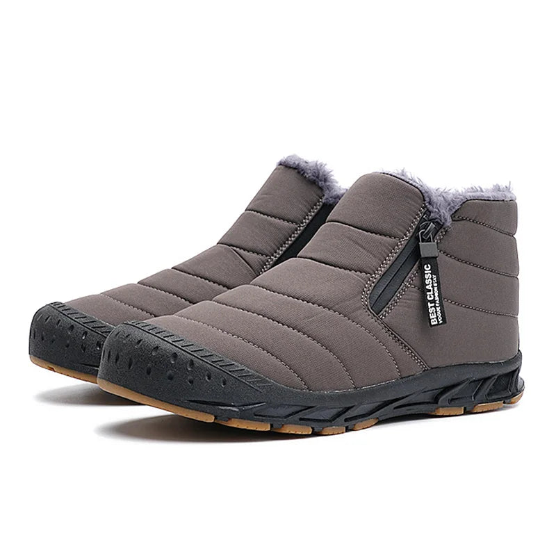 Men’s Fleece Lined Winter Boots Slip On