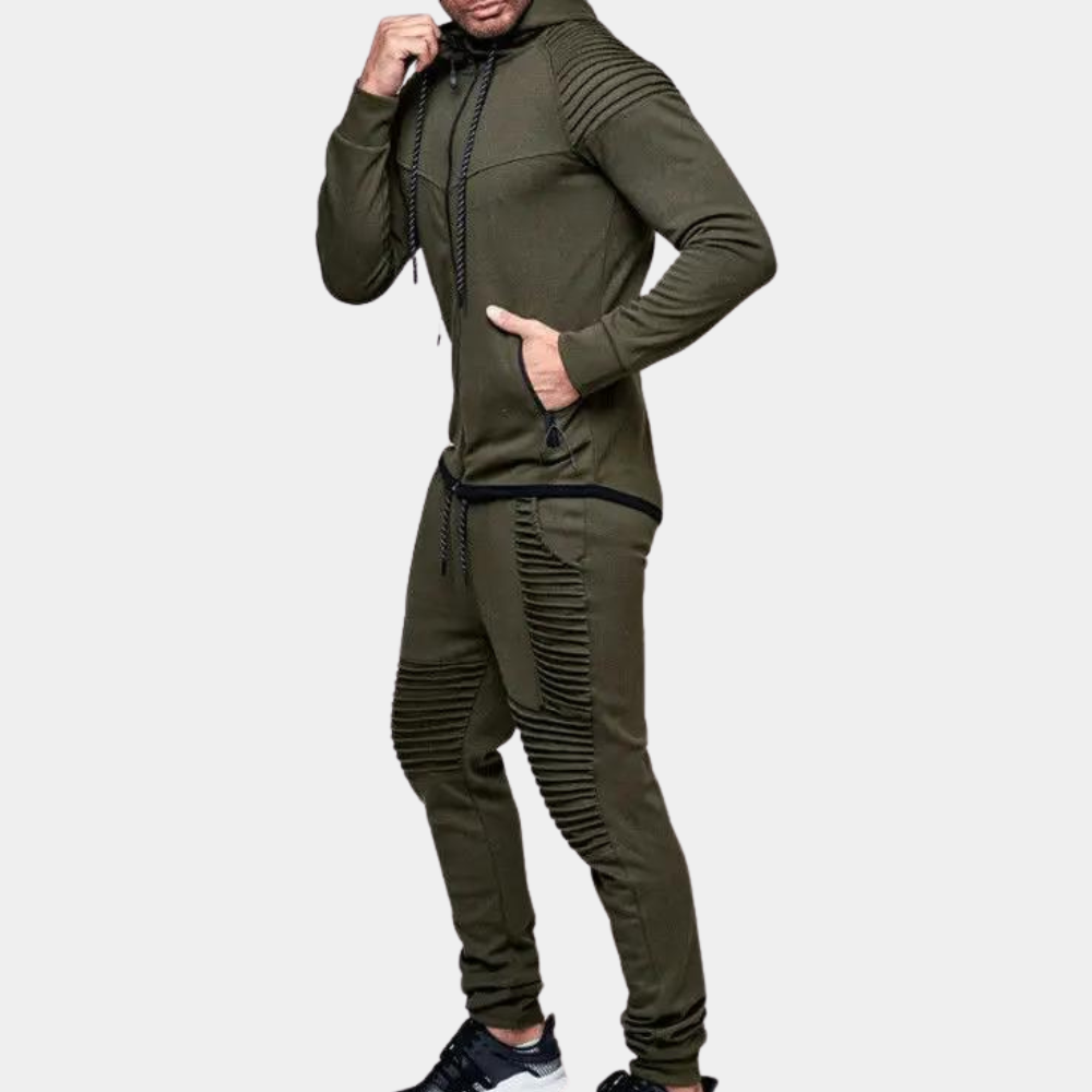 Men’s Ribbed Tracksuit | Hooded