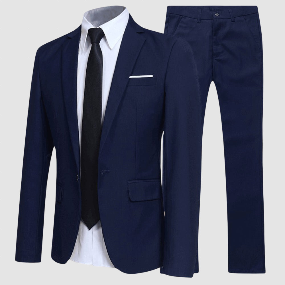 Men’s Wool Blend Suit Set for Winter