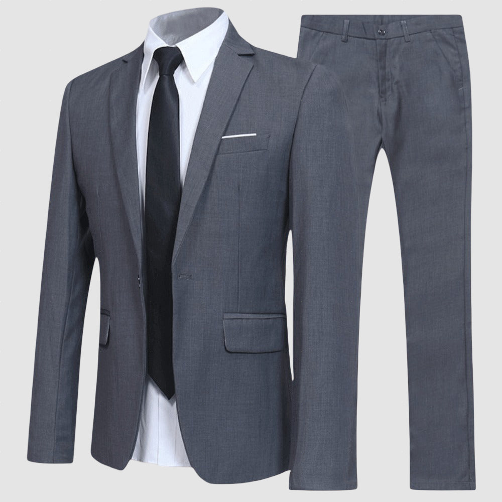 Men’s Wool Blend Suit Set for Winter