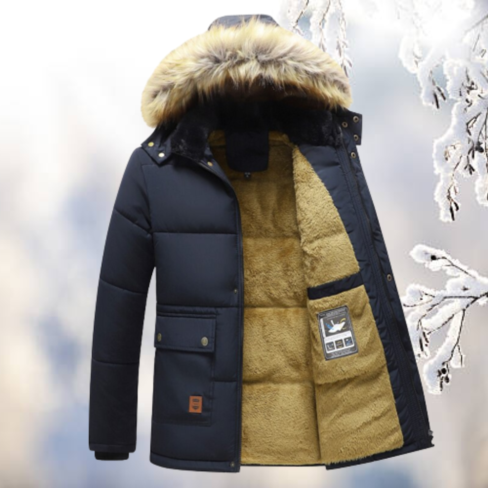 Men’s Fleece Lined Winter Parka Jacket
