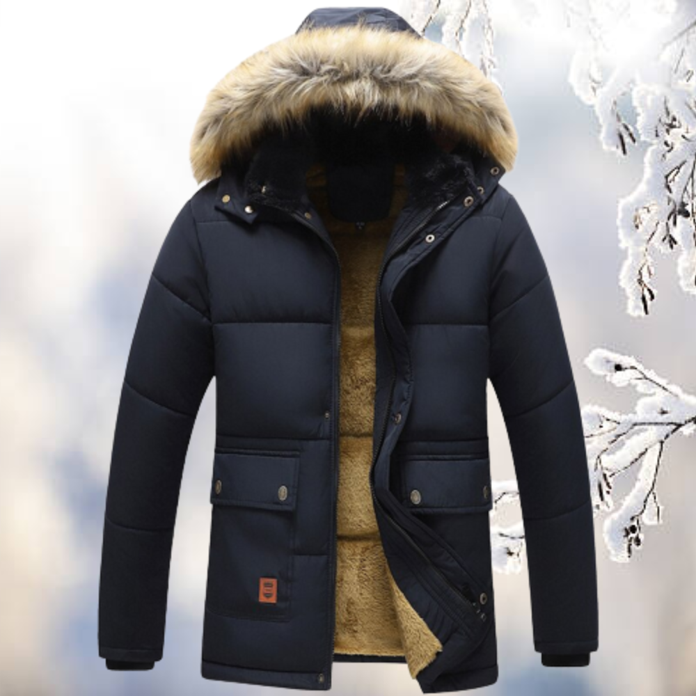Men’s Fleece Lined Winter Parka Jacket