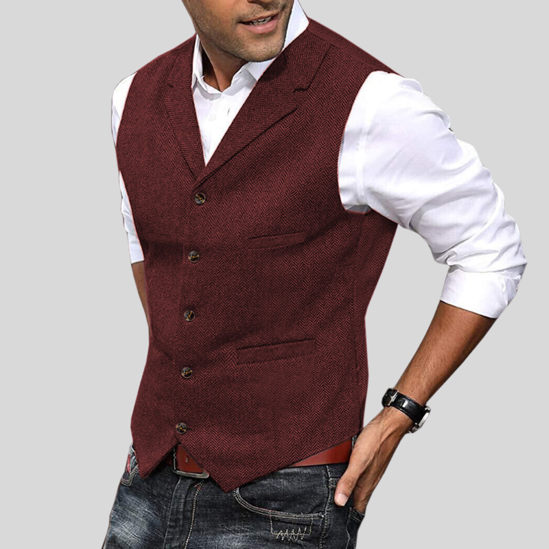 Men’s Wool Waistcoat for Winter Smart Casual Wear