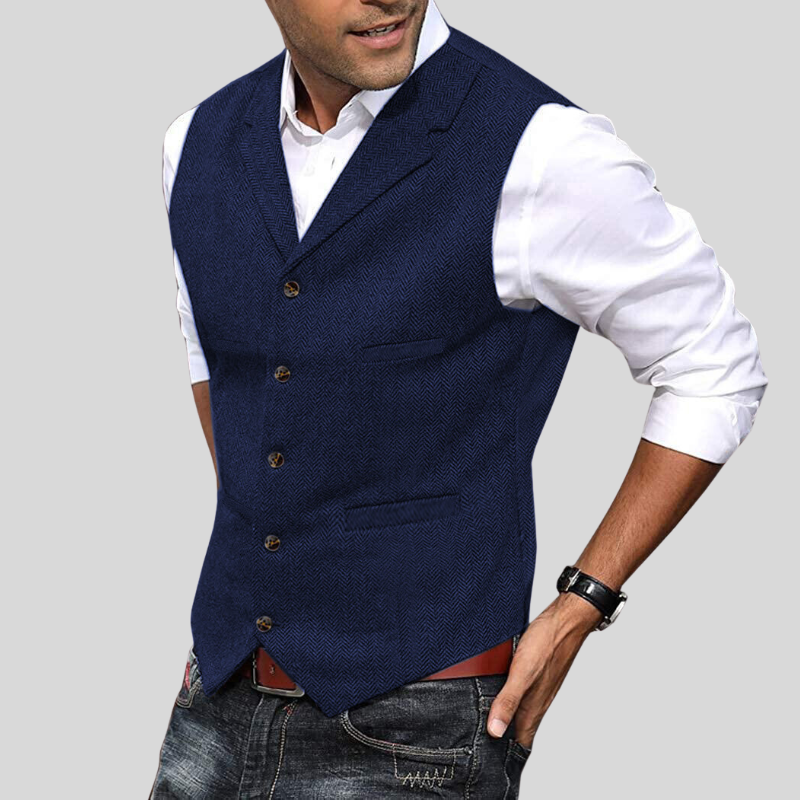 Men’s Wool Waistcoat for Winter Smart Casual Wear