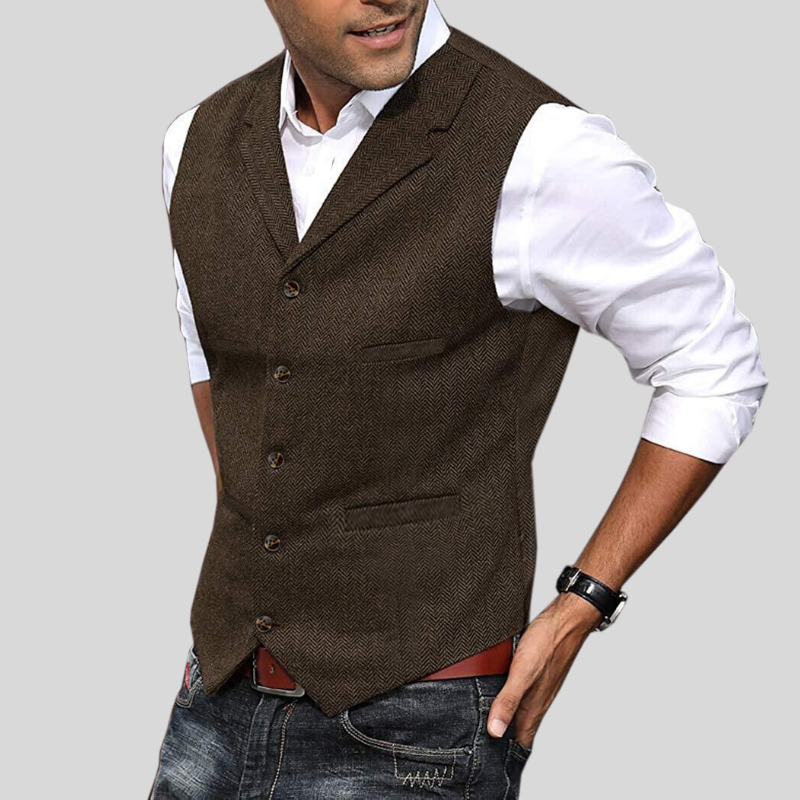 Men’s Wool Waistcoat for Winter Smart Casual Wear