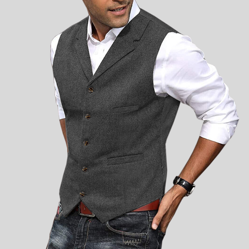 Men’s Wool Waistcoat for Winter Smart Casual Wear