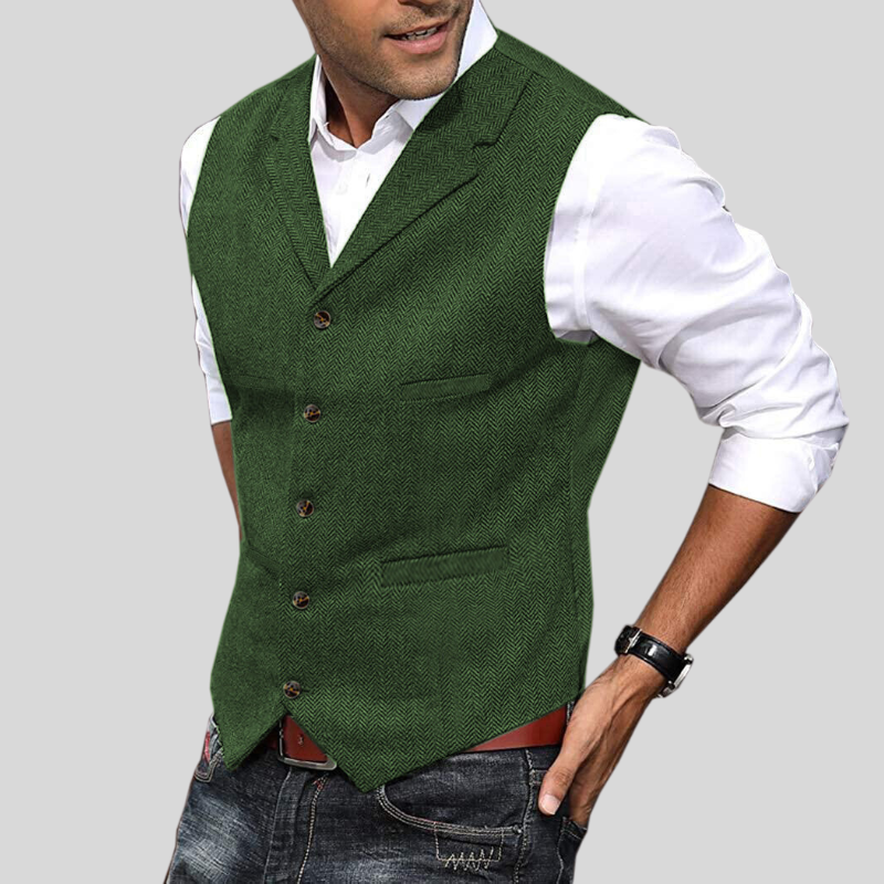 Men’s Wool Waistcoat for Winter Smart Casual Wear