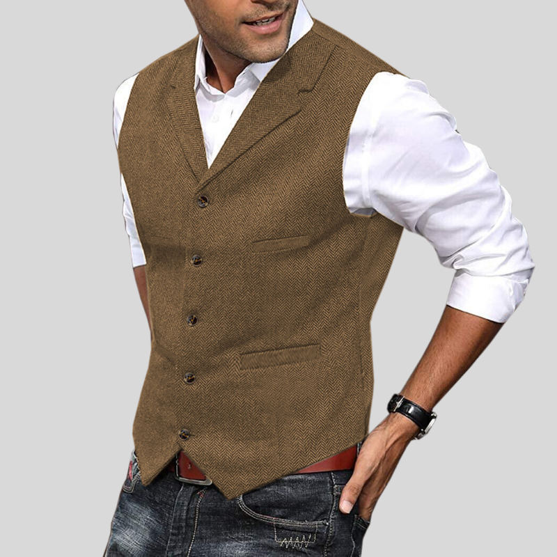 Men’s Wool Waistcoat for Winter Smart Casual Wear