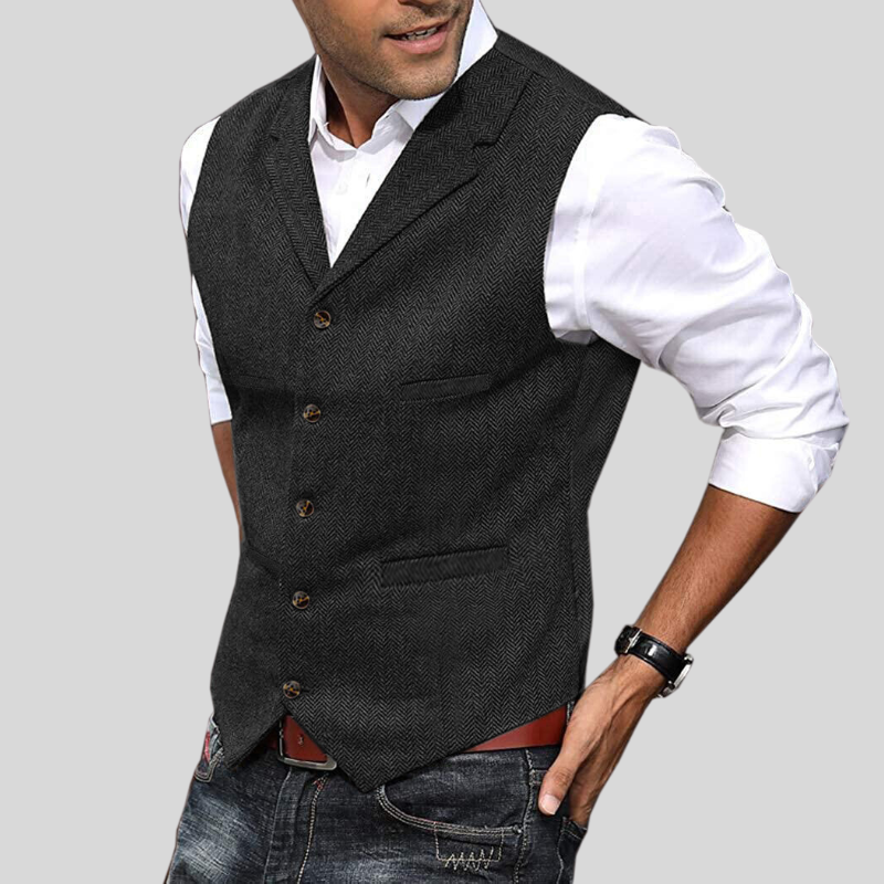 Men’s Wool Waistcoat for Winter Smart Casual Wear
