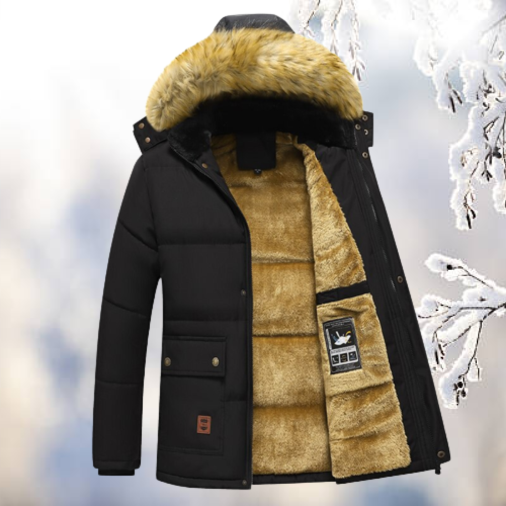 Men’s Fleece Lined Winter Parka Jacket