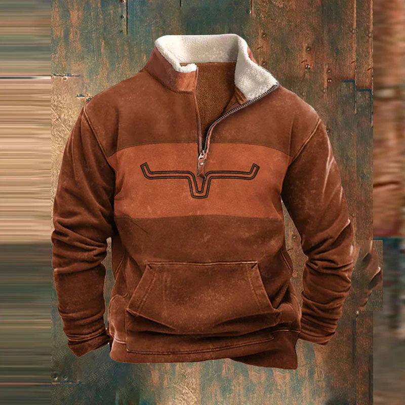 Men’s Fleece Quarter Zip Sweatshirt for Winter
