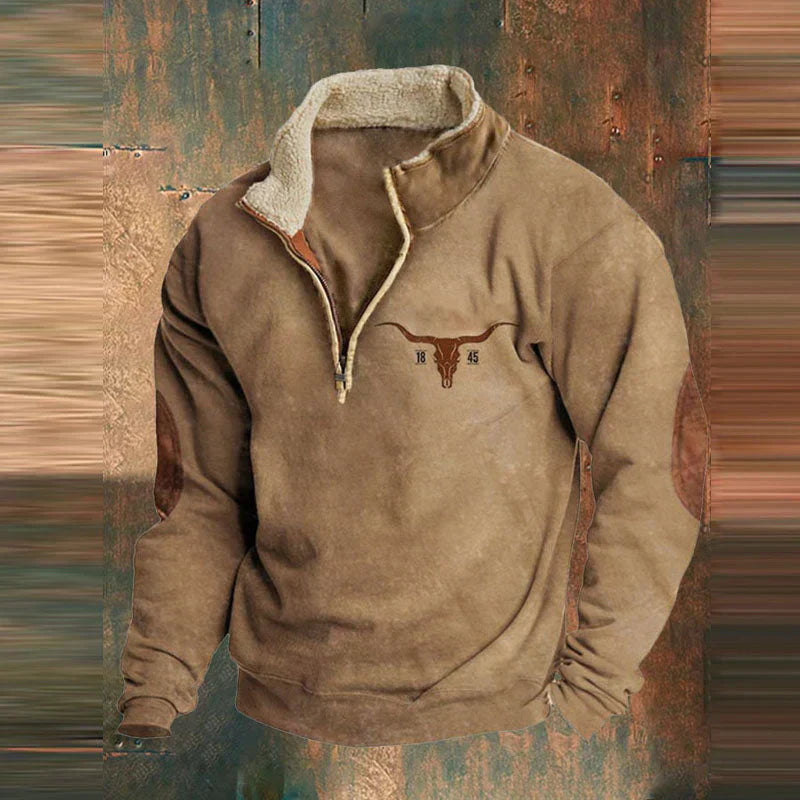 Men’s Fleece Quarter Zip Sweatshirt for Winter