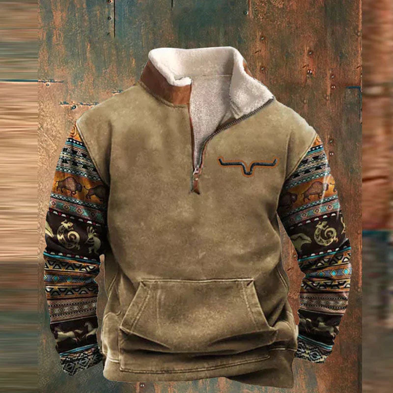 Men’s Fleece Quarter Zip Sweatshirt for Winter