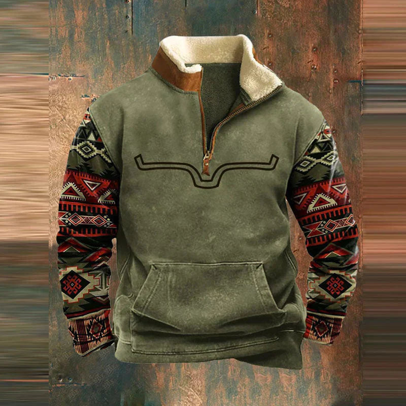 Men’s Fleece Quarter Zip Sweatshirt for Winter