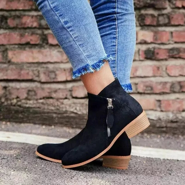 Women’s Leather Ankle Boots for Winter