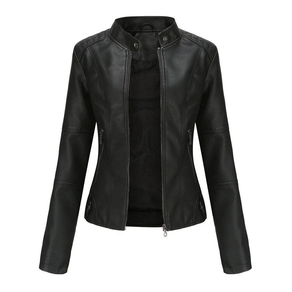 Women's Leather Jacket Winter