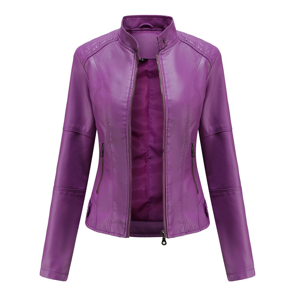 Women's Leather Jacket Winter