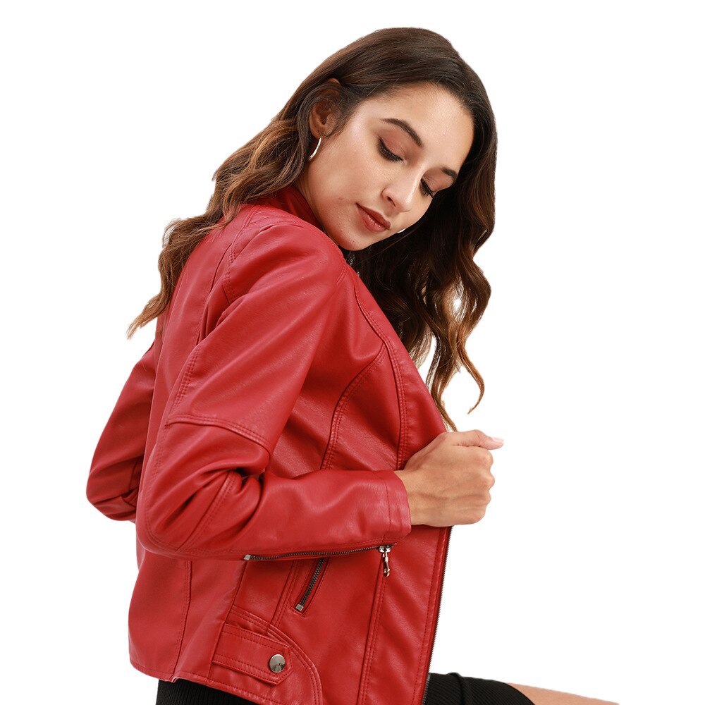 Women's Leather Jacket Winter