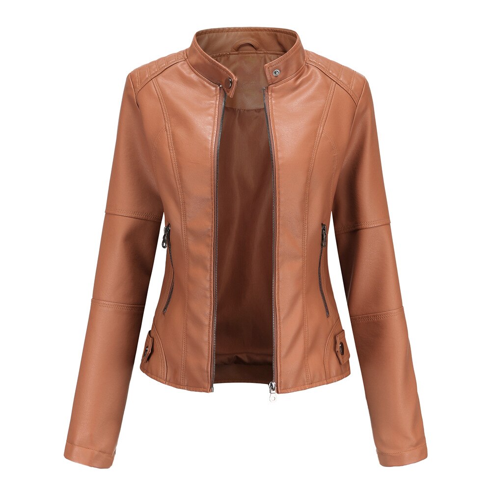 Women's Leather Jacket Winter