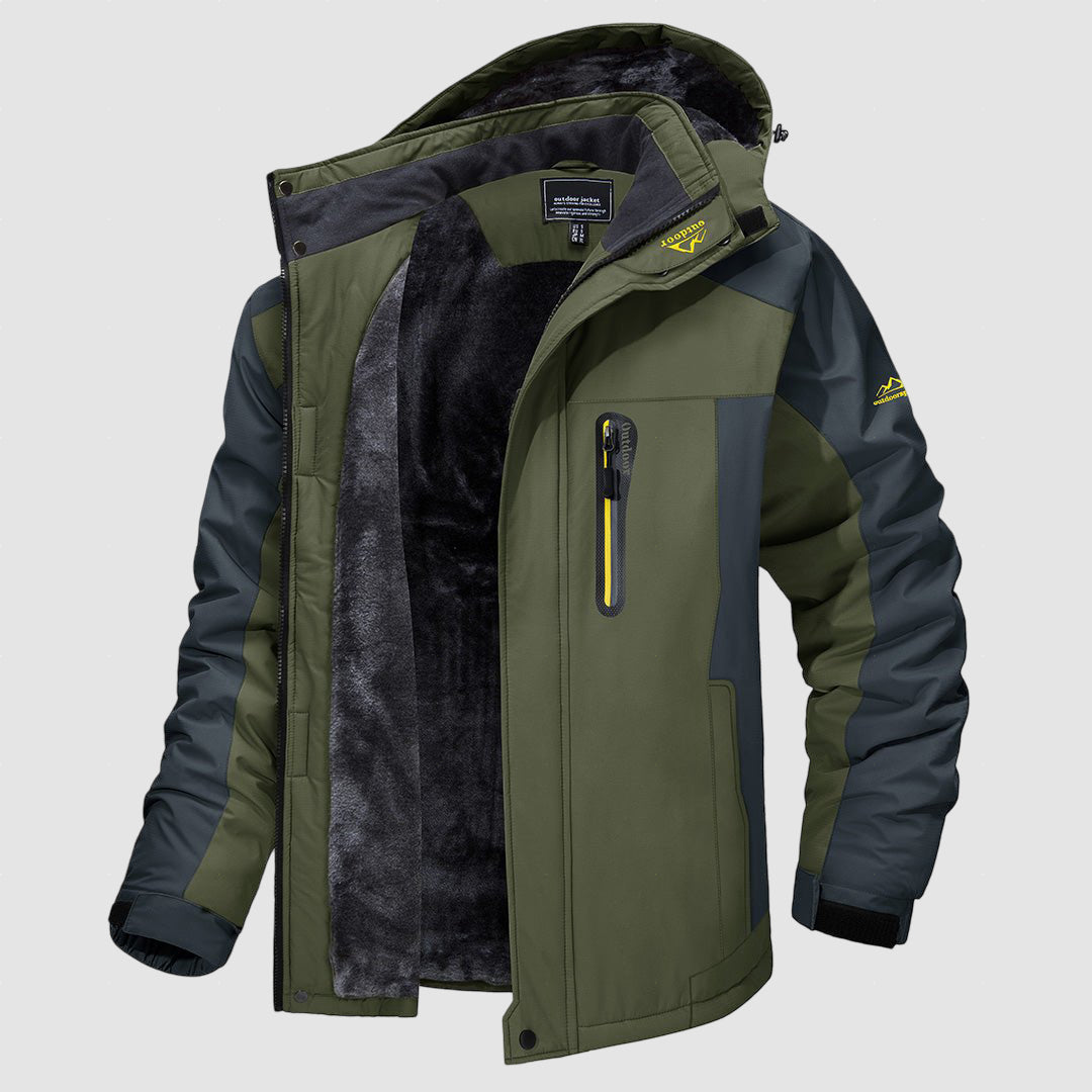 Men’s Fleece-Lined Outdoor Jacket | Waterproof Winter Coat