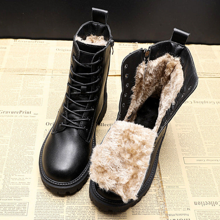Women’s Leather Combat Boots for Winter