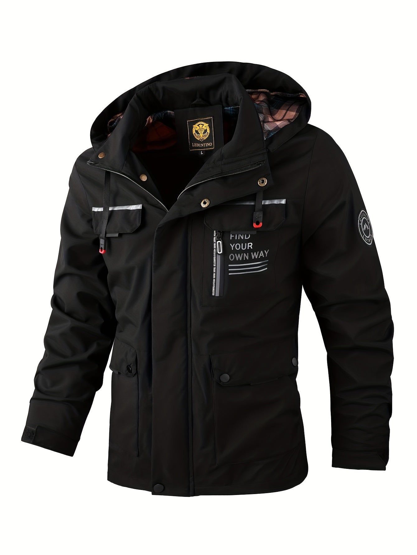 Men’s Waterproof Insulated Hooded Jacket for Winter