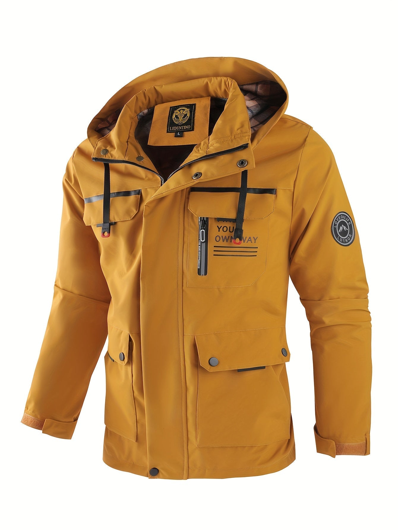 Men’s Waterproof Insulated Hooded Jacket for Winter