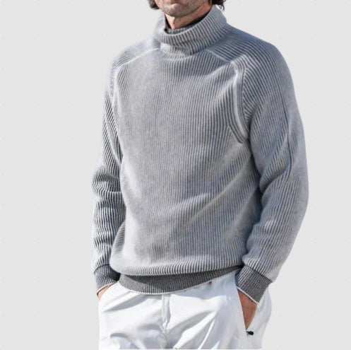 Men’s Merino Wool Roll Neck Jumper for Winter