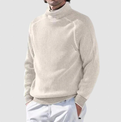 Men’s Merino Wool Roll Neck Jumper for Winter