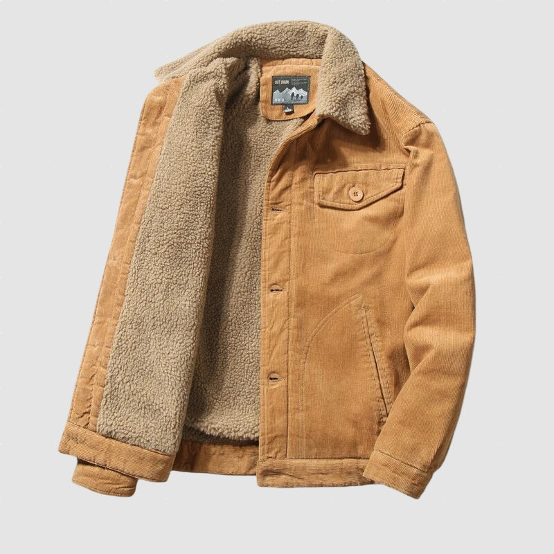 Men’s Winter Corduroy Jacket | Warm Fleece-Lined Jacket for Cold Weather