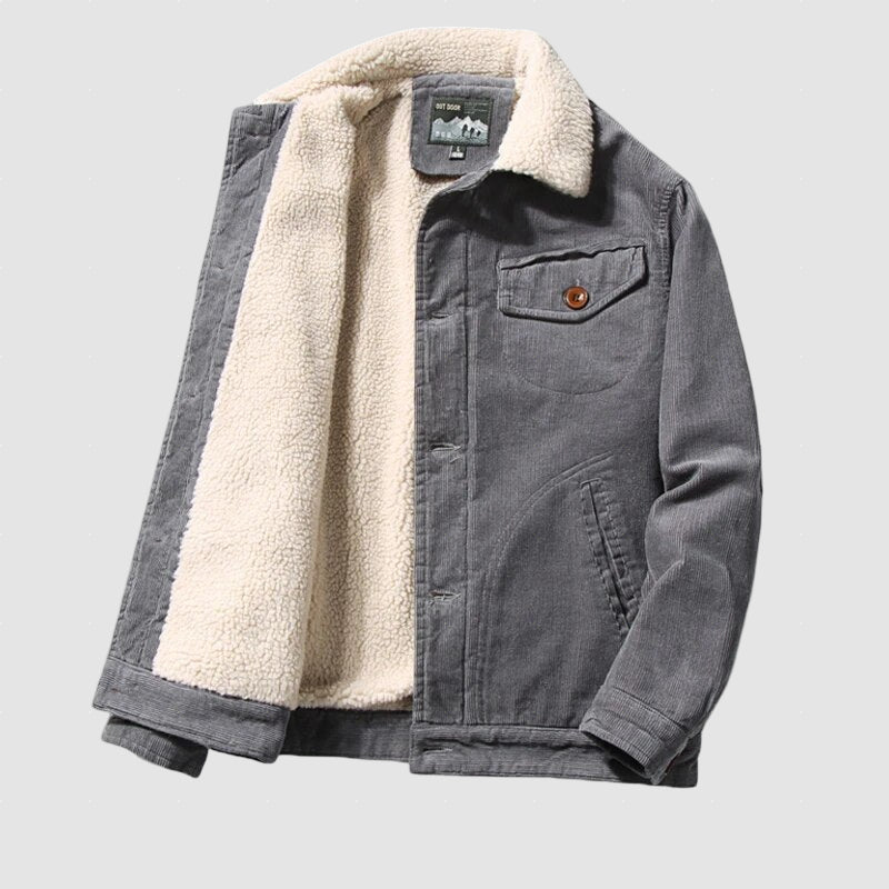 Men’s Winter Corduroy Jacket | Warm Fleece-Lined Jacket for Cold Weather