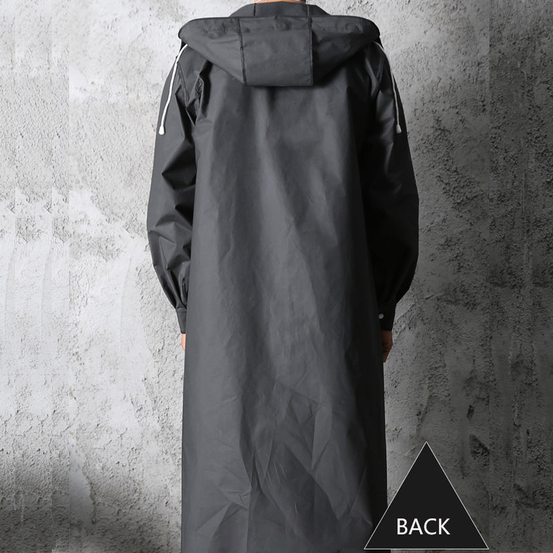 Men’s Waterproof Long Raincoat in Polyester for Winter
