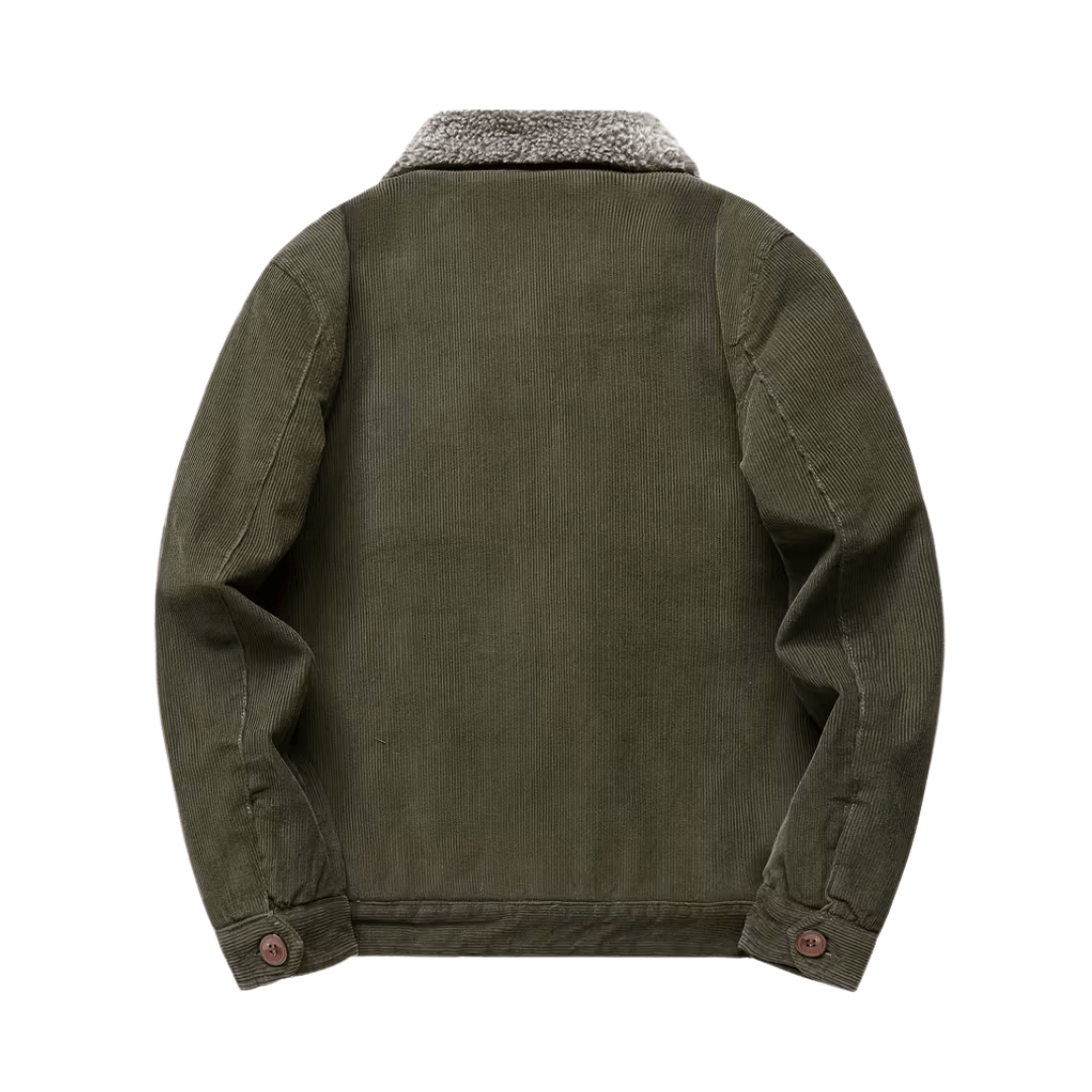 Men's Corduroy Fleece Lined Jacket for Winter