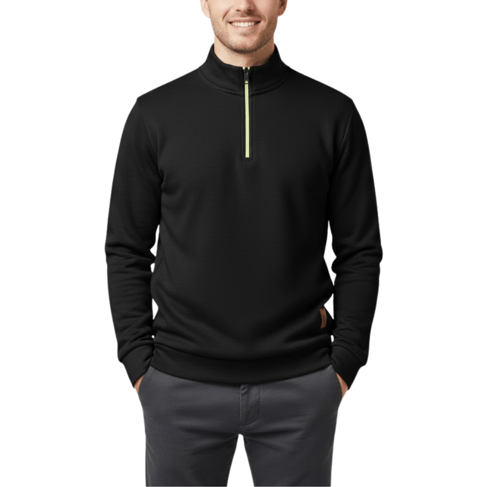 Men’s Half Zip Fleece Sweatshirt for Winter Layering