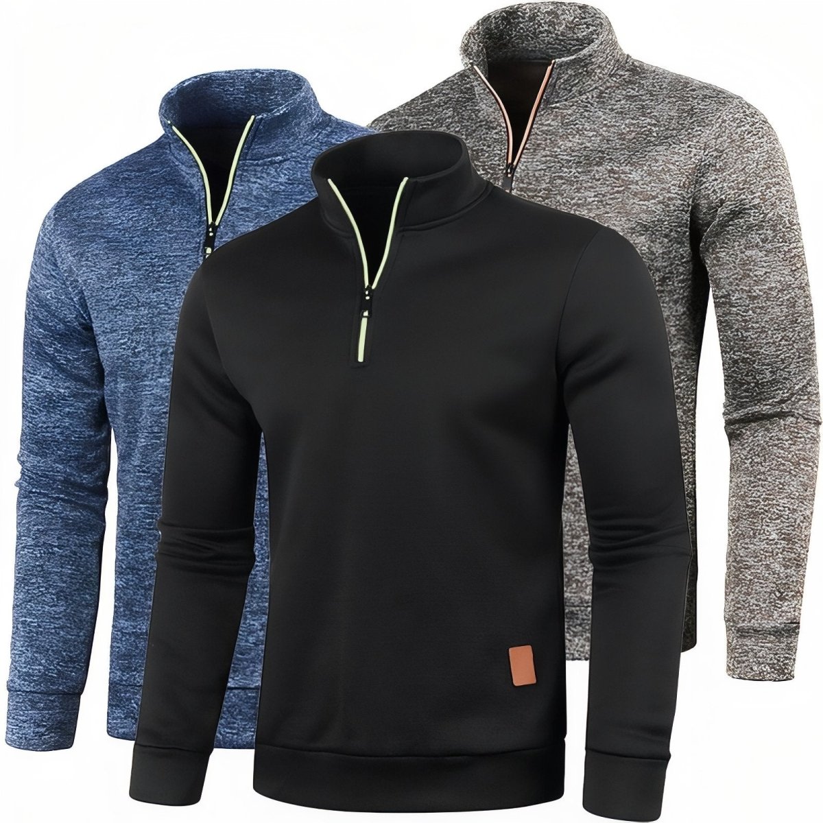 Men’s Half Zip Fleece Sweatshirt for Winter Layering