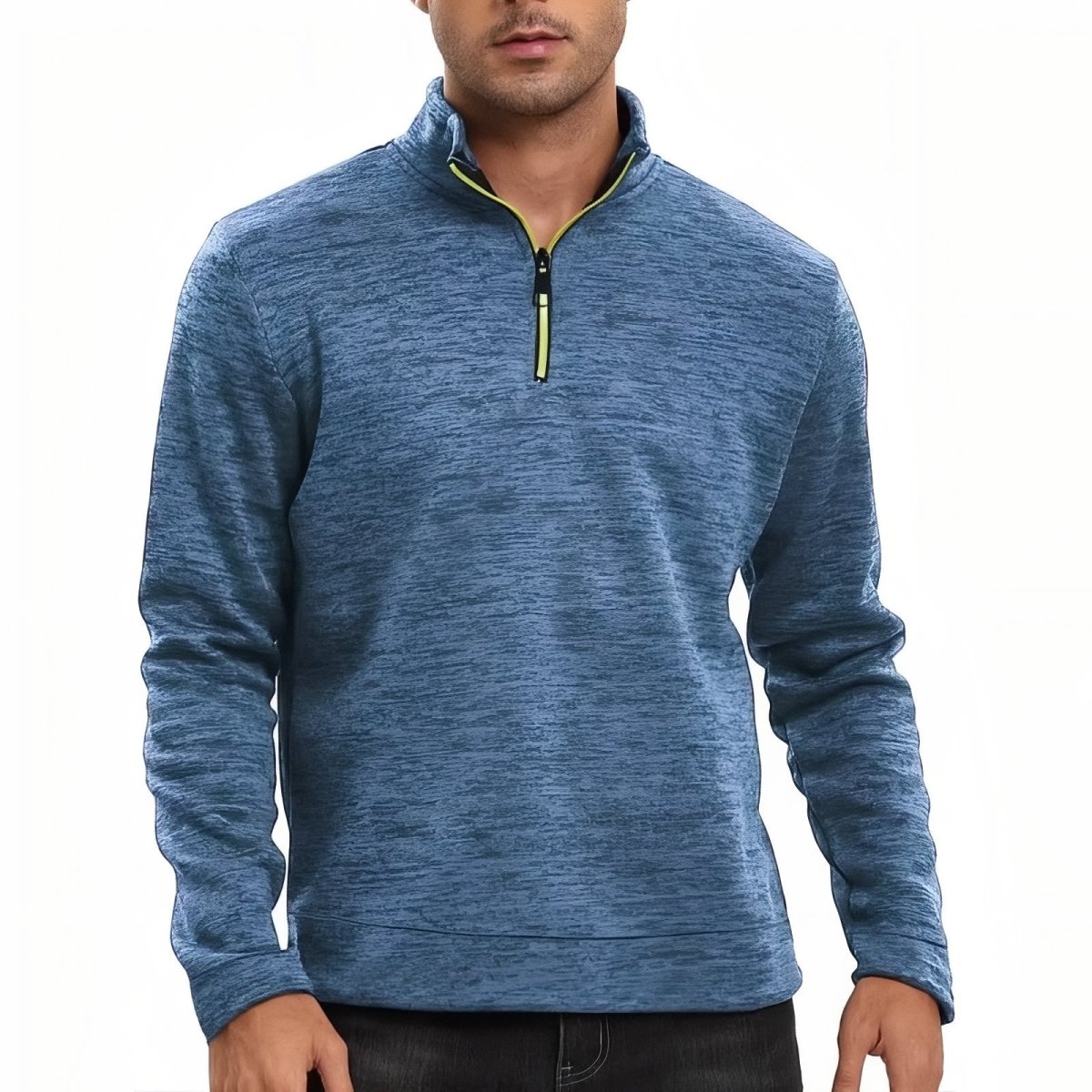 Men’s Half Zip Fleece Sweatshirt for Winter Layering