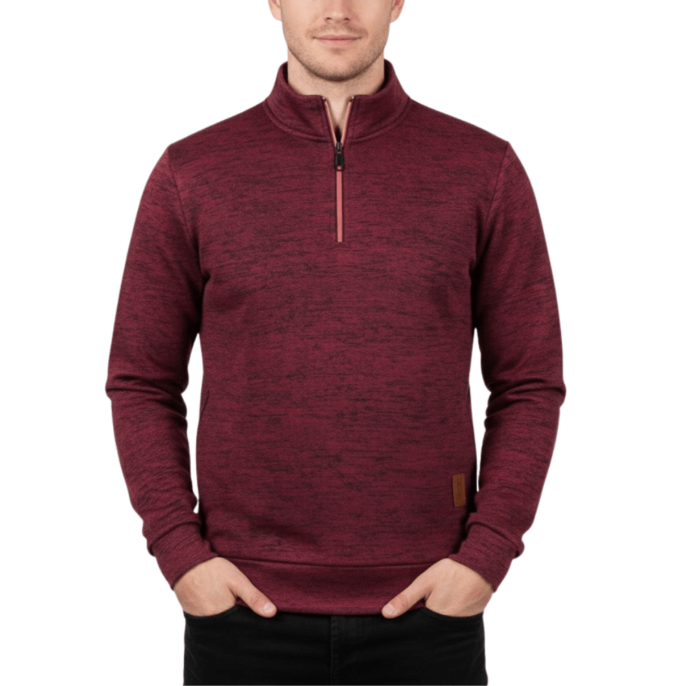 Men’s Half Zip Fleece Sweatshirt for Winter Layering