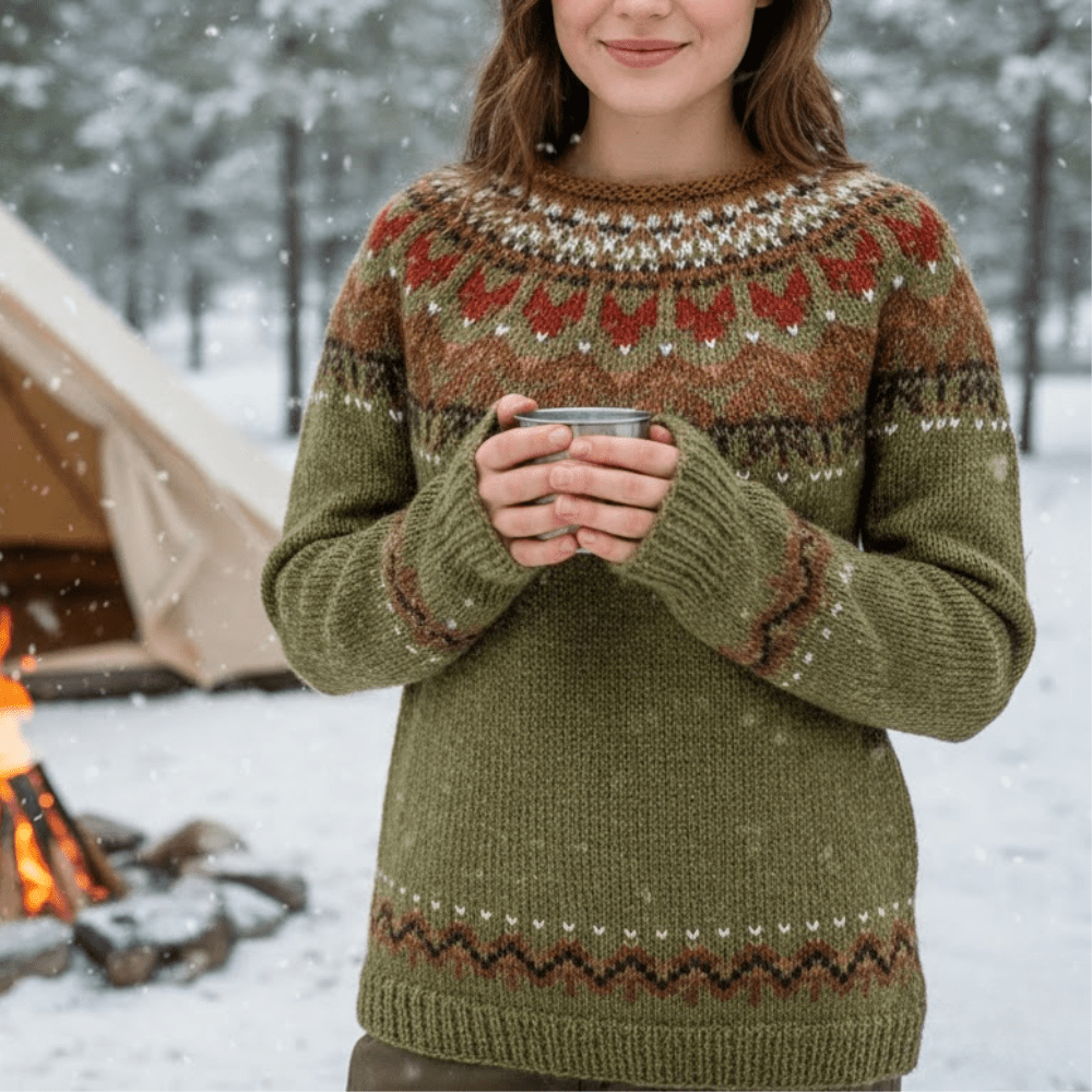 Women’s Winter Wool Blend Knit Sweater for Cold Weather
