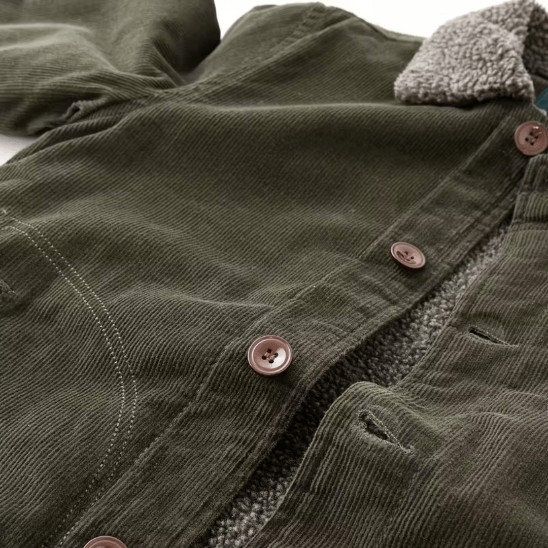 Men's Corduroy Fleece Lined Jacket for Winter