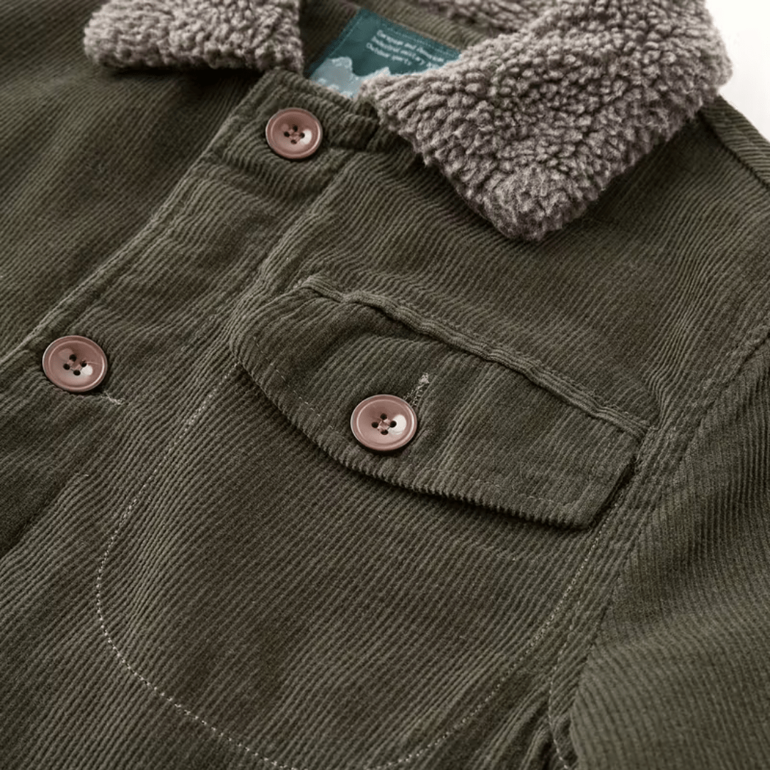 Men's Corduroy Fleece Lined Jacket for Winter