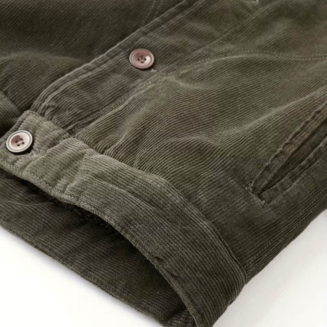 Men's Corduroy Fleece Lined Jacket for Winter